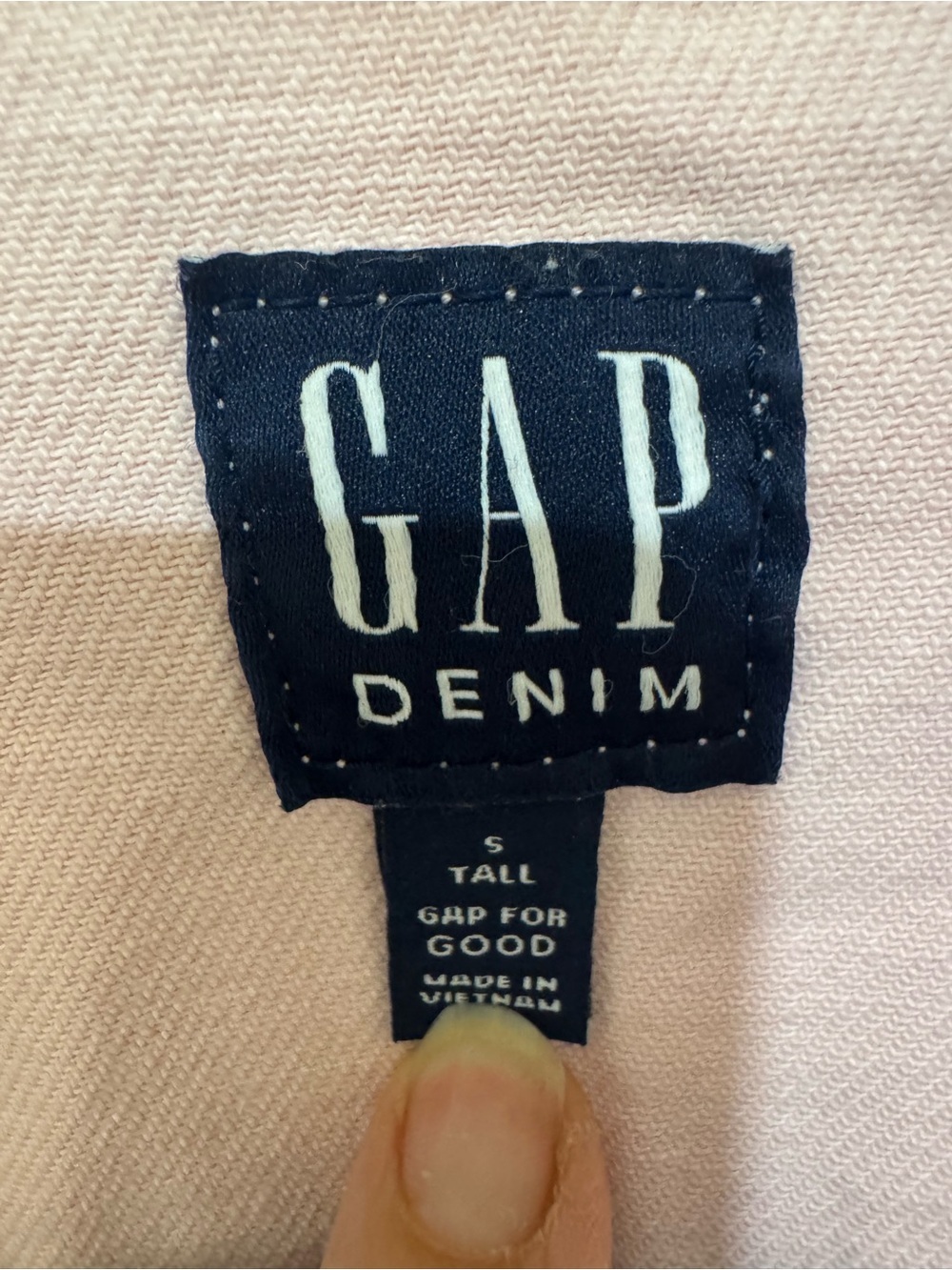 GAP RARE Light Pink Denim Jacket Cropped Trucker Jean Jacket Casual Cottagecore - Picture 2 of 5